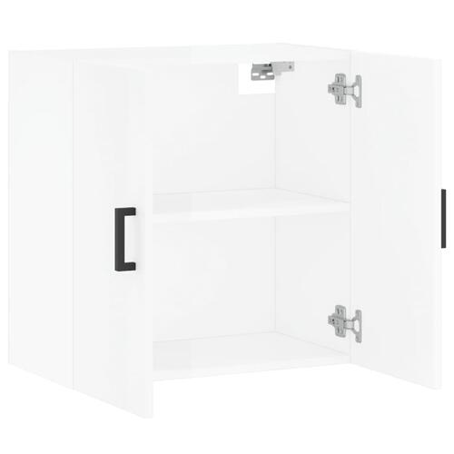 Vægskab 60x31x60 cm konstrueret træ hvid højglans