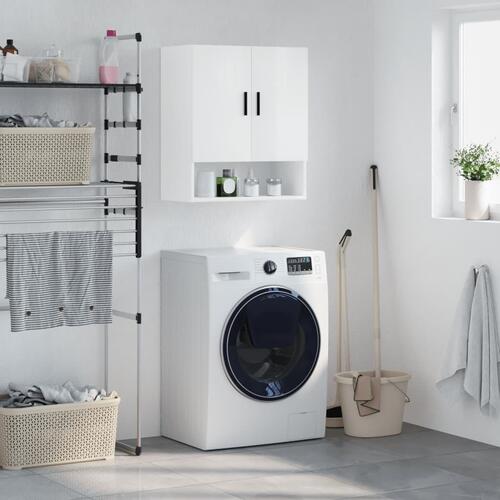 Vægskab 60x31x70 cm konstrueret træ hvid højglans