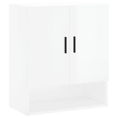 Vægskab 60x31x70 cm konstrueret træ hvid højglans