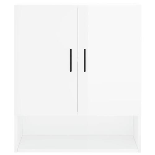 Vægskab 60x31x70 cm konstrueret træ hvid højglans