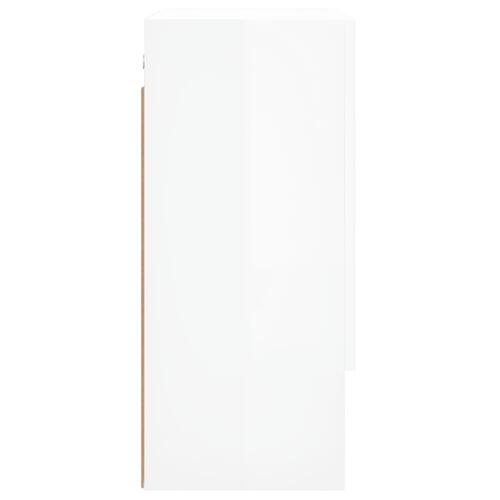 Vægskab 60x31x70 cm konstrueret træ hvid højglans