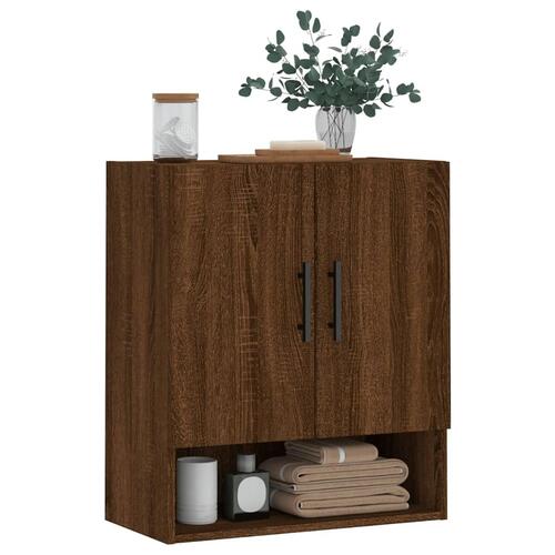 Vægskab 60x31x70 cm konstrueret træ brun egetræsfarve