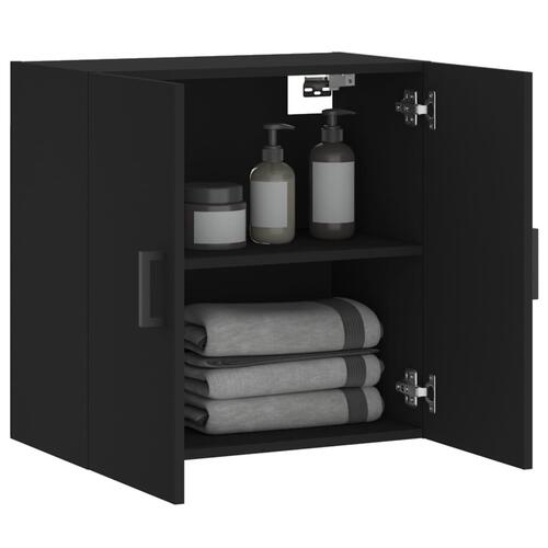 Vægskab 60x31x60 cm konstrueret træ sort