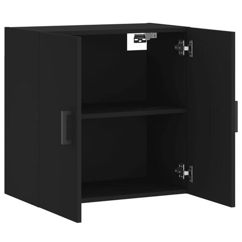 Vægskab 60x31x60 cm konstrueret træ sort