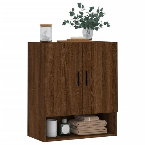 Vægskab 60x31x70 cm konstrueret træ brun egetræsfarve