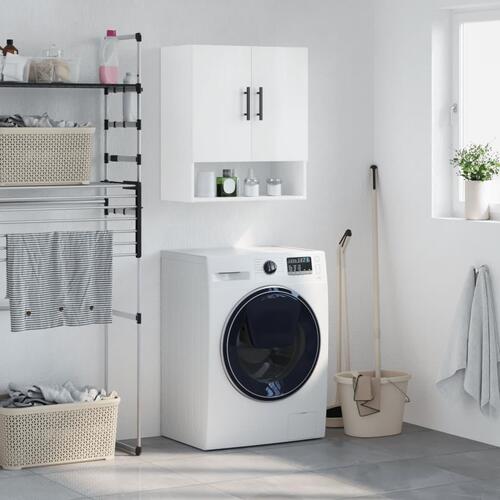 Vægskab 60x31x70 cm konstrueret træ hvid højglans