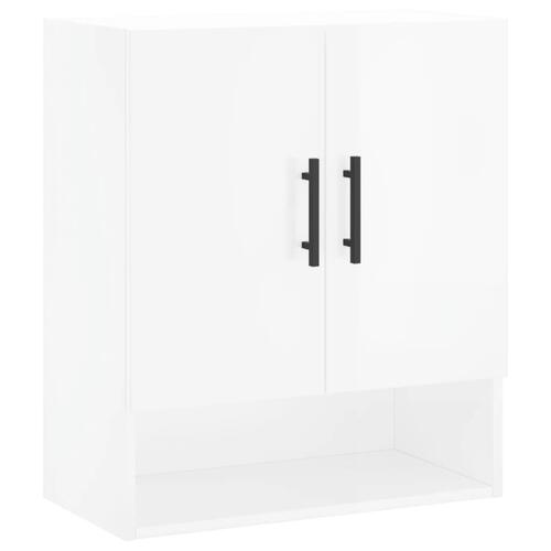 Vægskab 60x31x70 cm konstrueret træ hvid højglans