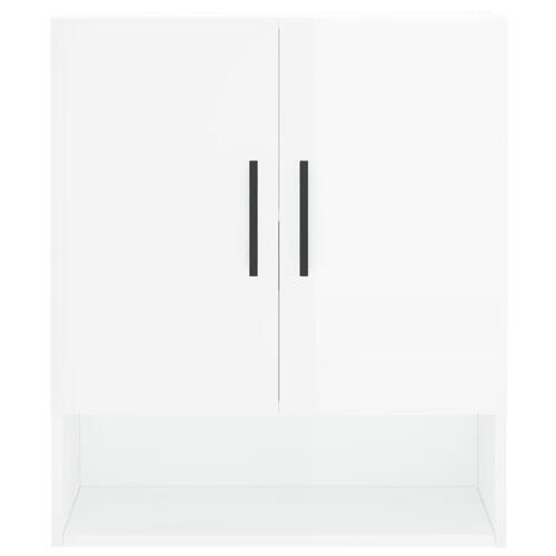 Vægskab 60x31x70 cm konstrueret træ hvid højglans