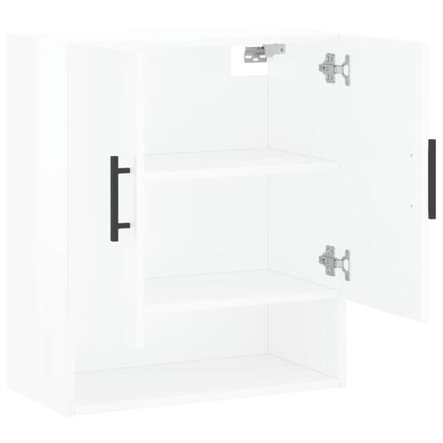 Vægskab 60x31x70 cm konstrueret træ hvid højglans