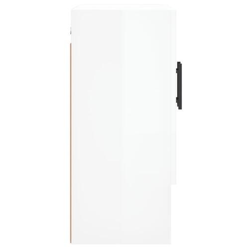 Vægskab 60x31x70 cm konstrueret træ hvid højglans