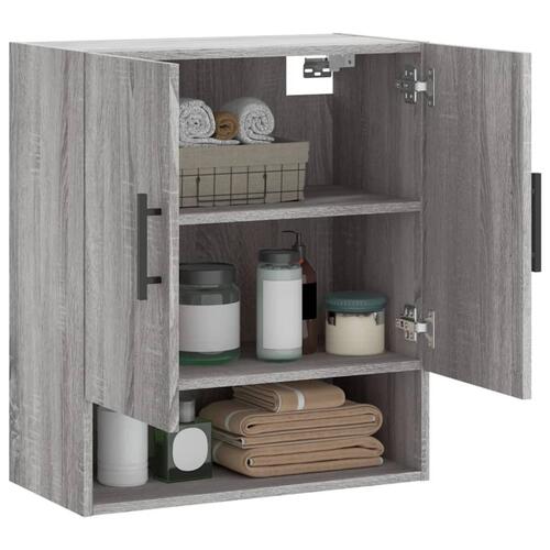 Vægskab 60x31x70 cm konstrueret træ grå sonoma-eg