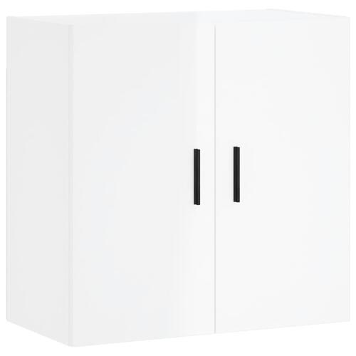 Vægskab 60x31x60 cm konstrueret træ hvid højglans