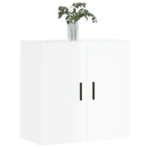 Vægskab 60x31x60 cm konstrueret træ hvid højglans
