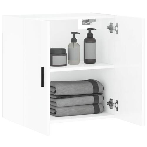 Vægskab 60x31x60 cm konstrueret træ hvid højglans