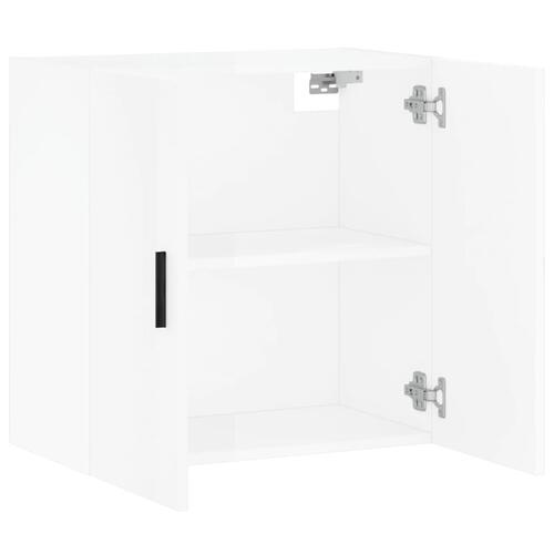 Vægskab 60x31x60 cm konstrueret træ hvid højglans