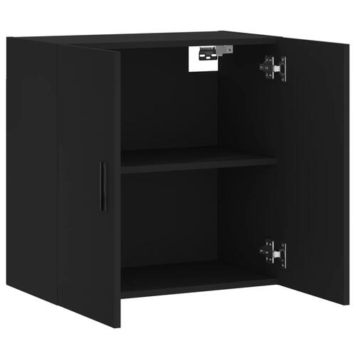 Vægskab 60x31x60 cm konstrueret træ sort