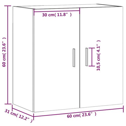 Vægskab 60x31x60 cm konstrueret træ sonoma-eg