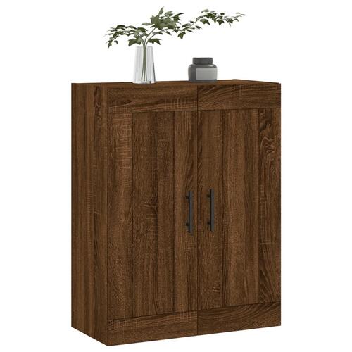 Vægskab 69,5x34x90 cm konstrueret træ brun egetræsfarve