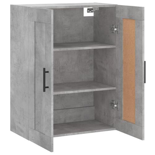 Vægskab 69,5x34x90 cm konstrueret træ betongrå