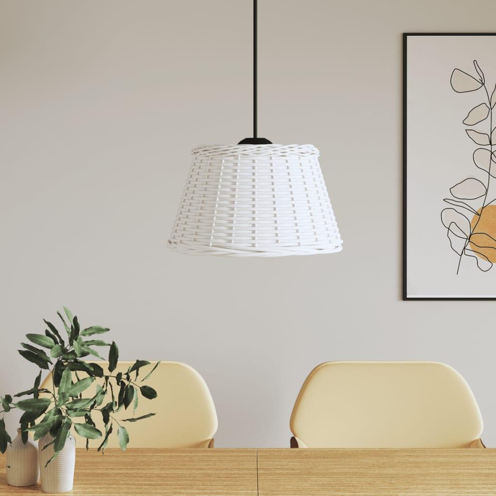 Lampeskærm til loftlampe Ø50x30 cm flet hvid