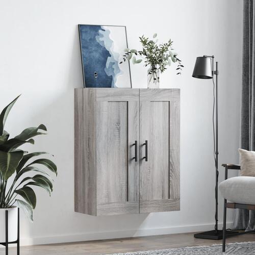 Vægskab 69,5x34x90 cm konstrueret træ grå sonoma-eg