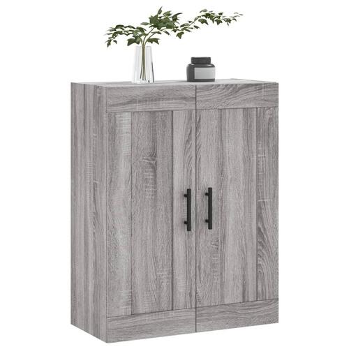 Vægskab 69,5x34x90 cm konstrueret træ grå sonoma-eg