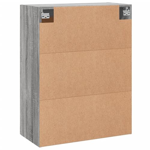 Vægskab 69,5x34x90 cm konstrueret træ grå sonoma-eg