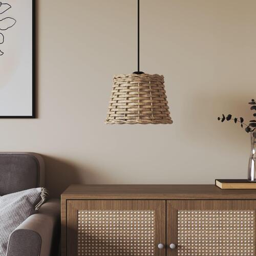 Lampeskærm til loftlampe Ø20x15 cm flet brun
