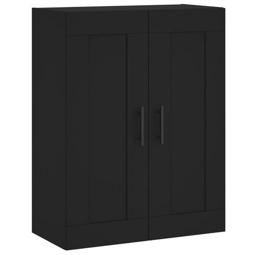 Vægskab 69,5x34x90 cm konstrueret træ sort