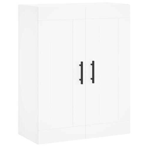 Vægskab 69,5x34x90 cm konstrueret træ hvid