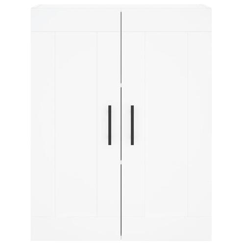 Vægskab 69,5x34x90 cm konstrueret træ hvid