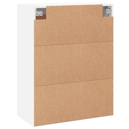 Vægskab 69,5x34x90 cm konstrueret træ hvid