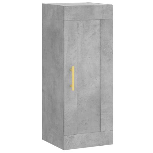 Vægskab 34,5x34x90 cm konstrueret træ betongrå