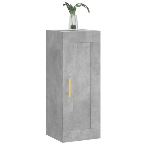 Vægskab 34,5x34x90 cm konstrueret træ betongrå