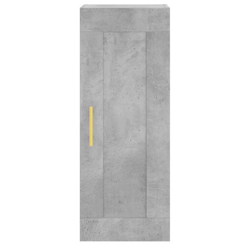 Vægskab 34,5x34x90 cm konstrueret træ betongrå