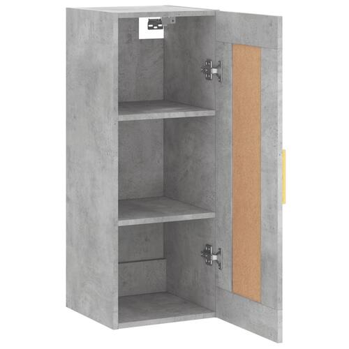 Vægskab 34,5x34x90 cm konstrueret træ betongrå