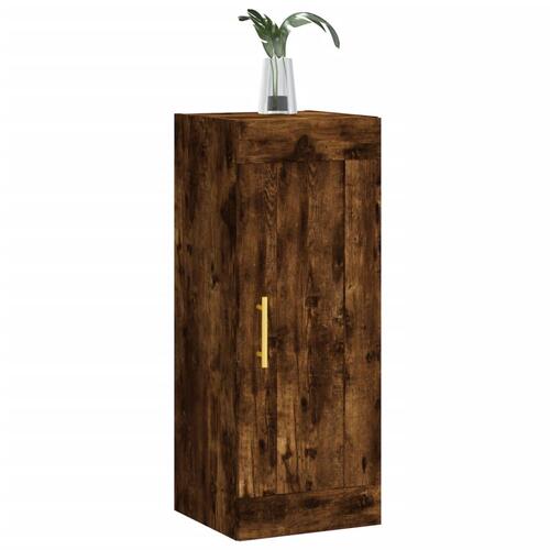 Vægskab 34,5x34x90 cm konstrueret træ røget egetræsfarve