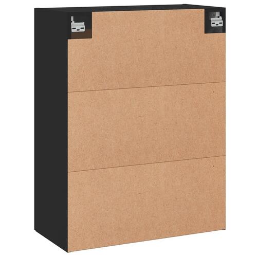 Vægskab 69,5x34x90 cm konstrueret træ sort