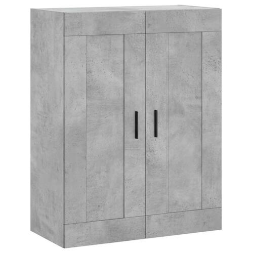 Vægskab 69,5x34x90 cm konstrueret træ betongrå