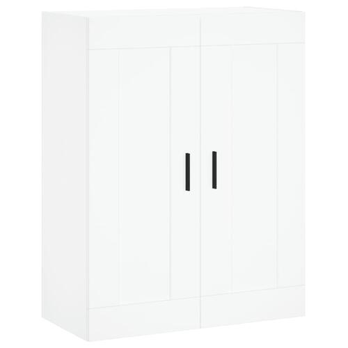 Vægskab 69,5x34x90 cm konstrueret træ hvid