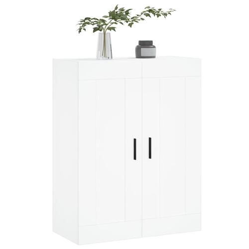 Vægskab 69,5x34x90 cm konstrueret træ hvid