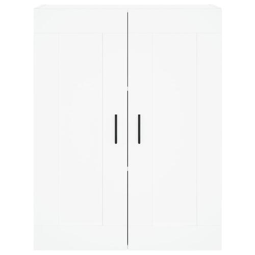 Vægskab 69,5x34x90 cm konstrueret træ hvid