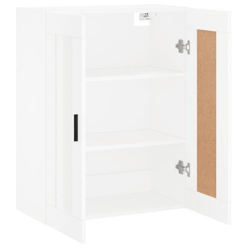 Vægskab 69,5x34x90 cm konstrueret træ hvid