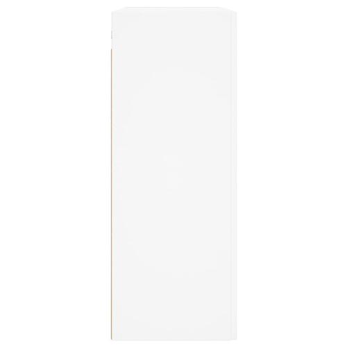 Vægskab 69,5x34x90 cm konstrueret træ hvid