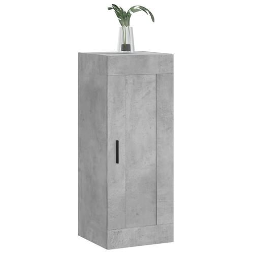 Vægskab 34,5x34x90 cm konstrueret træ betongrå