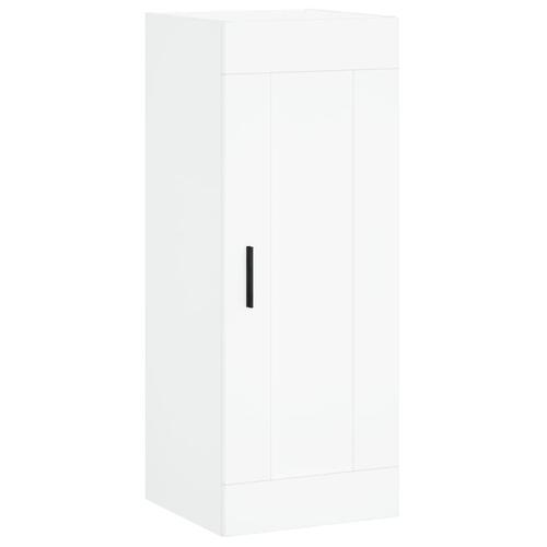 Vægskab 34,5x34x90 cm konstrueret træ hvid