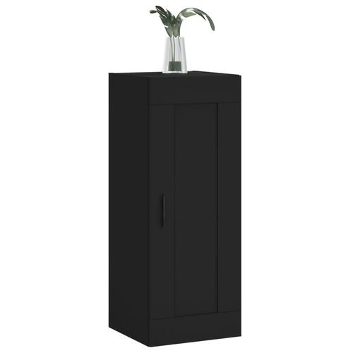 Vægskab 34,5x34x90 cm konstrueret træ sort