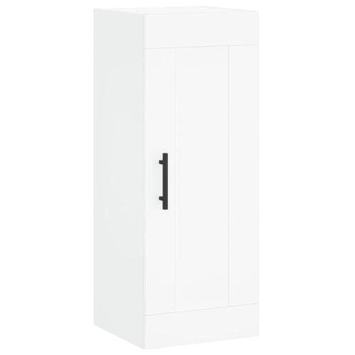 Vægskab 34,5x34x90 cm konstrueret træ hvid