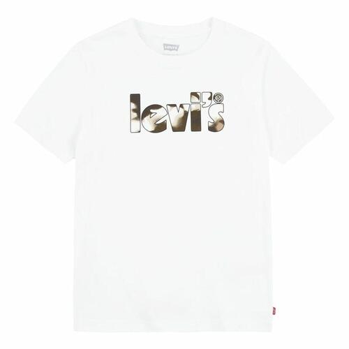 T-shirt Levi's Camo Poster Logo Bright Hvid 4 år