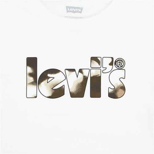 T-shirt Levi's Camo Poster Logo Bright Hvid 4 år